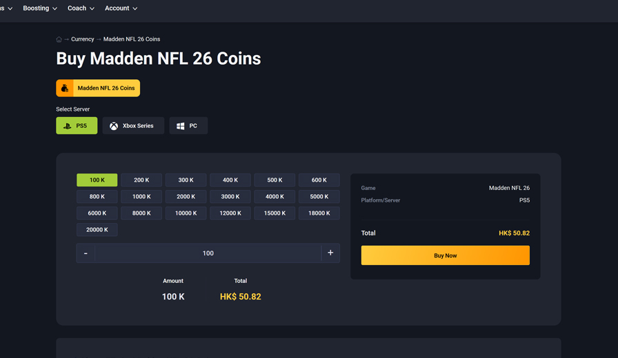 EZg2g Madden 26 Coins